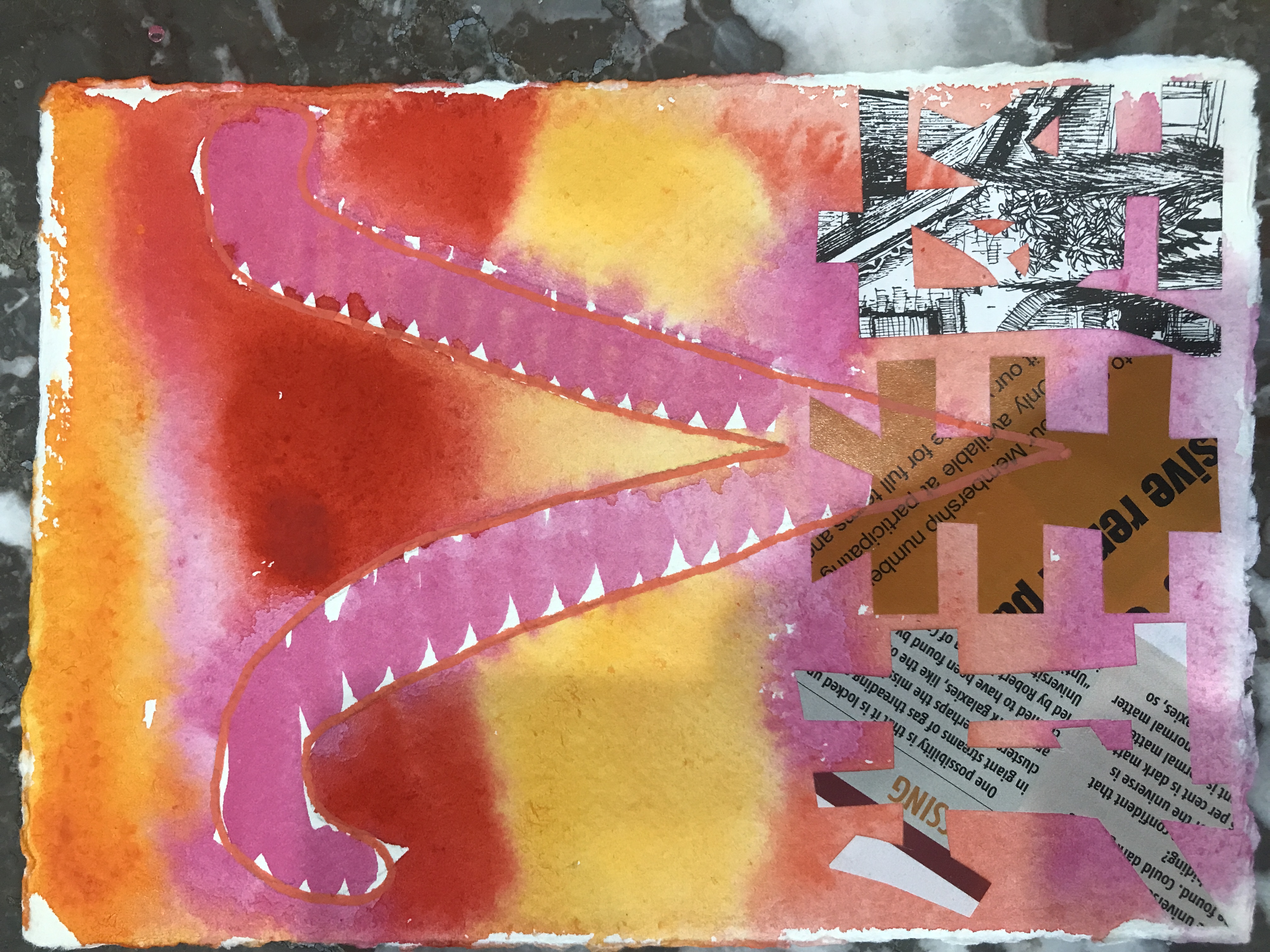 Watercolour artwork Zodiac Aries