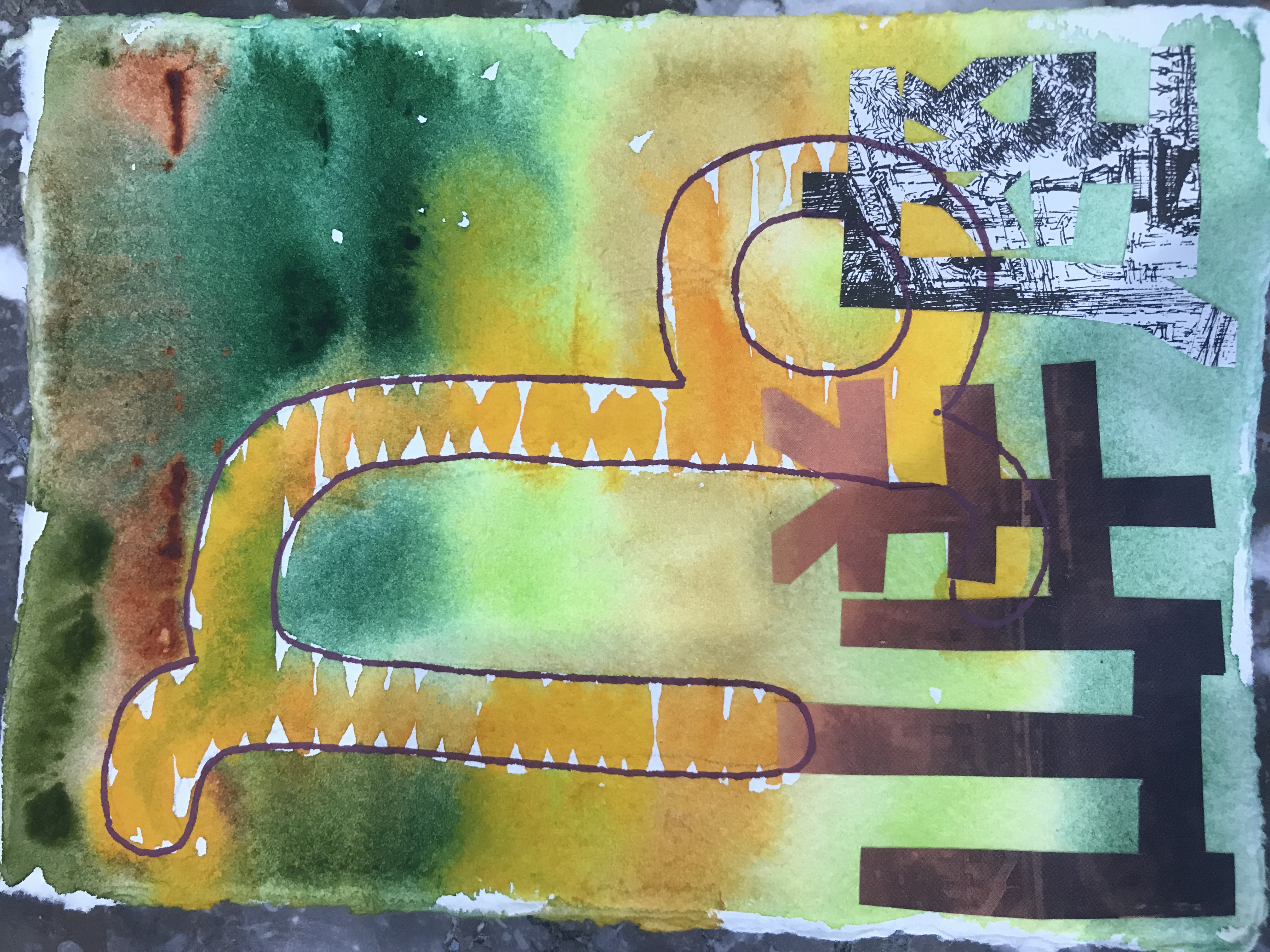 Watercolour artwork Zodiac Capricorn