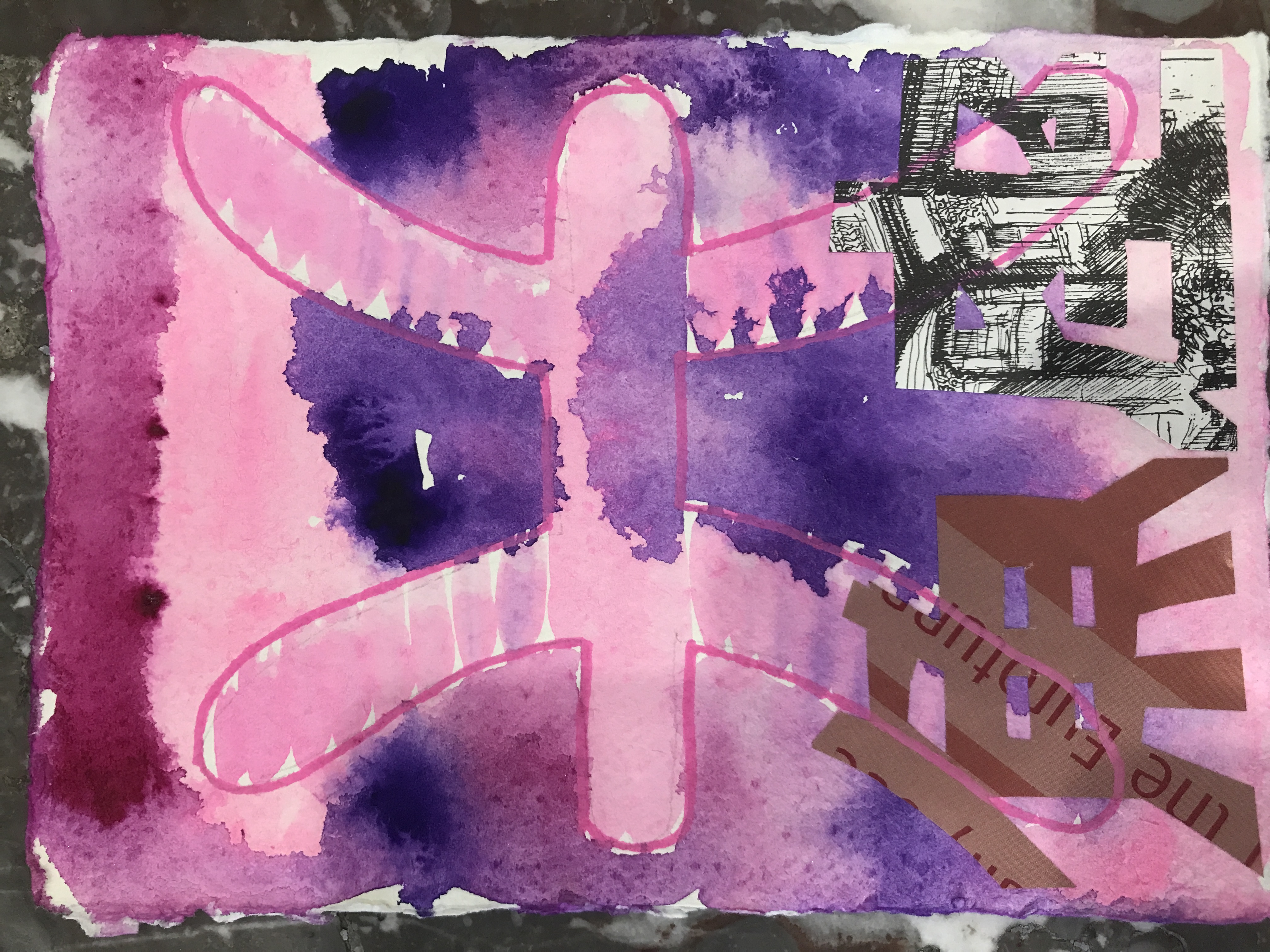 Watercolour artwork Zodiac Pisces